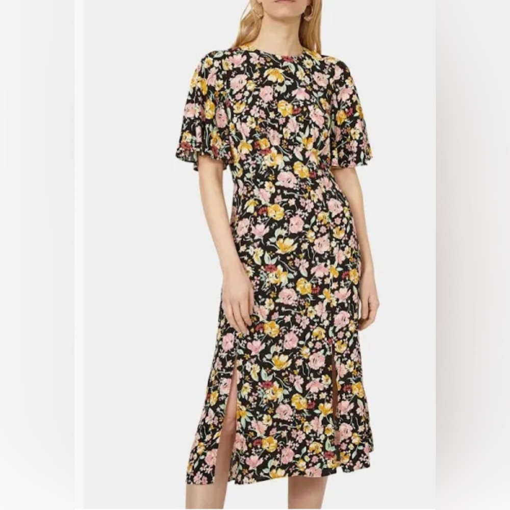 NWT Warehouse Riviera Floral Midi Dress US 6